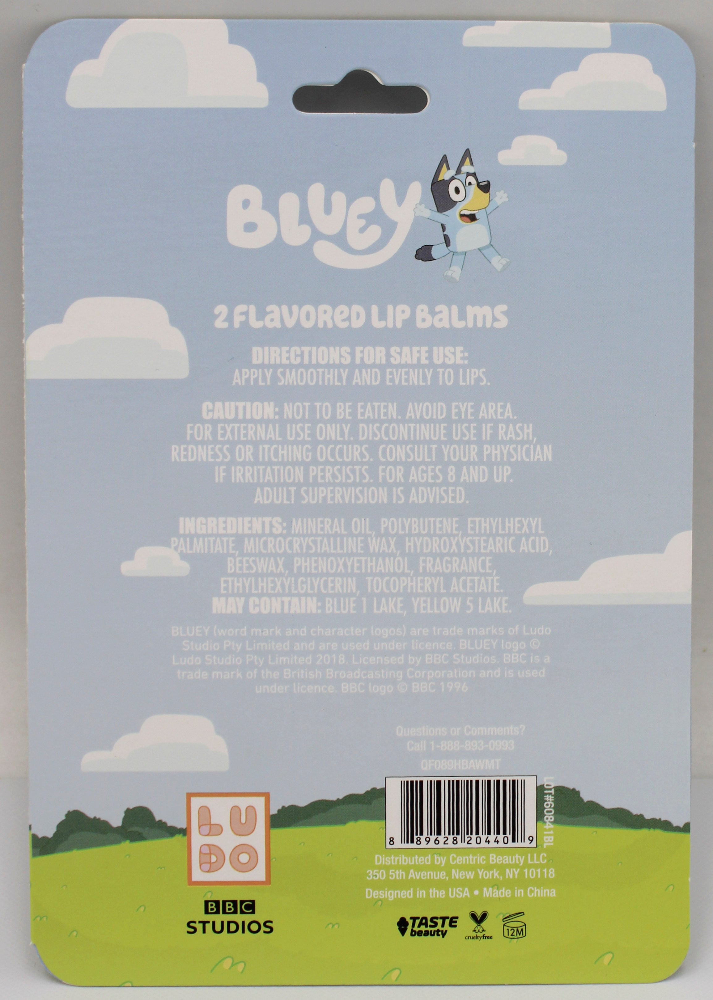 BLUEY 2PK MOLDED LIP BALM NI