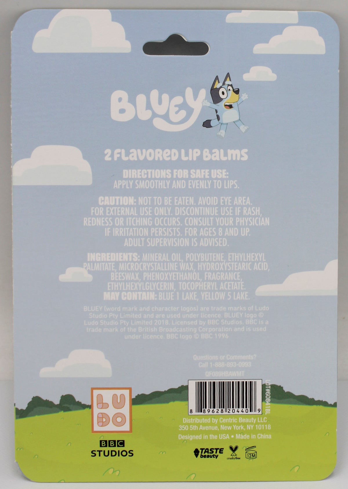 BLUEY 2PK MOLDED LIP BALM NI