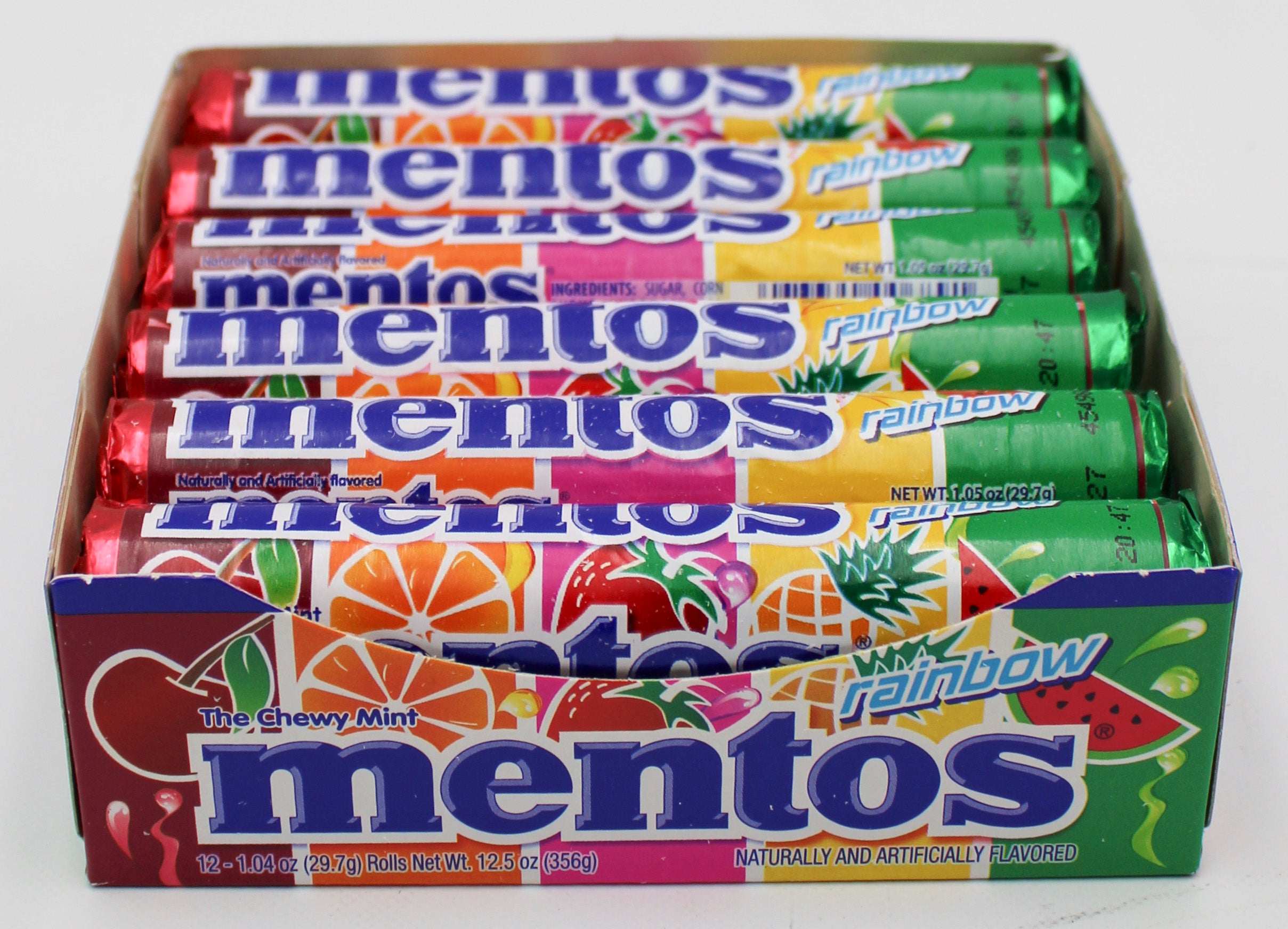 MENTOS Roll Rainbow 1.05oz - 12ct Display Tray