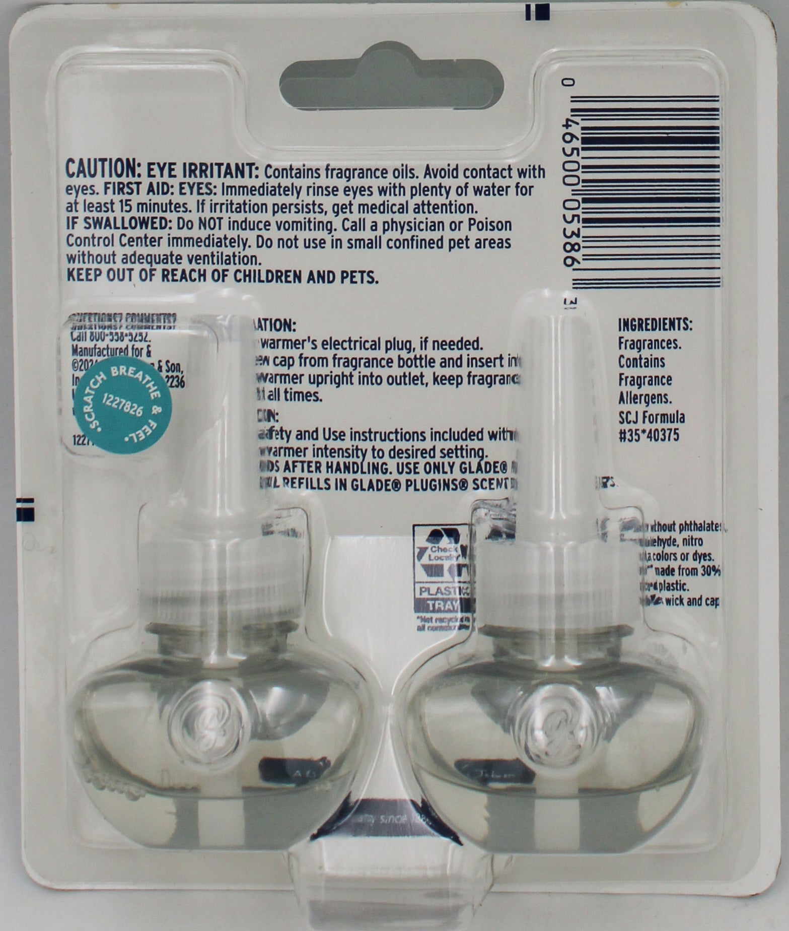 SP GLADE PLUGINS SCENTED OIL 2REFILL 1.34oz DEWDROP PETALS