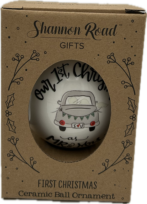 MR. & MRS. 1ST CHRISTMAS CERAMIC ORNAMENT