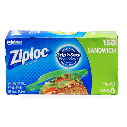 SP ZIPLOC BAG SEAL TOP 150CT-SANDWICH (IMPERFECT)