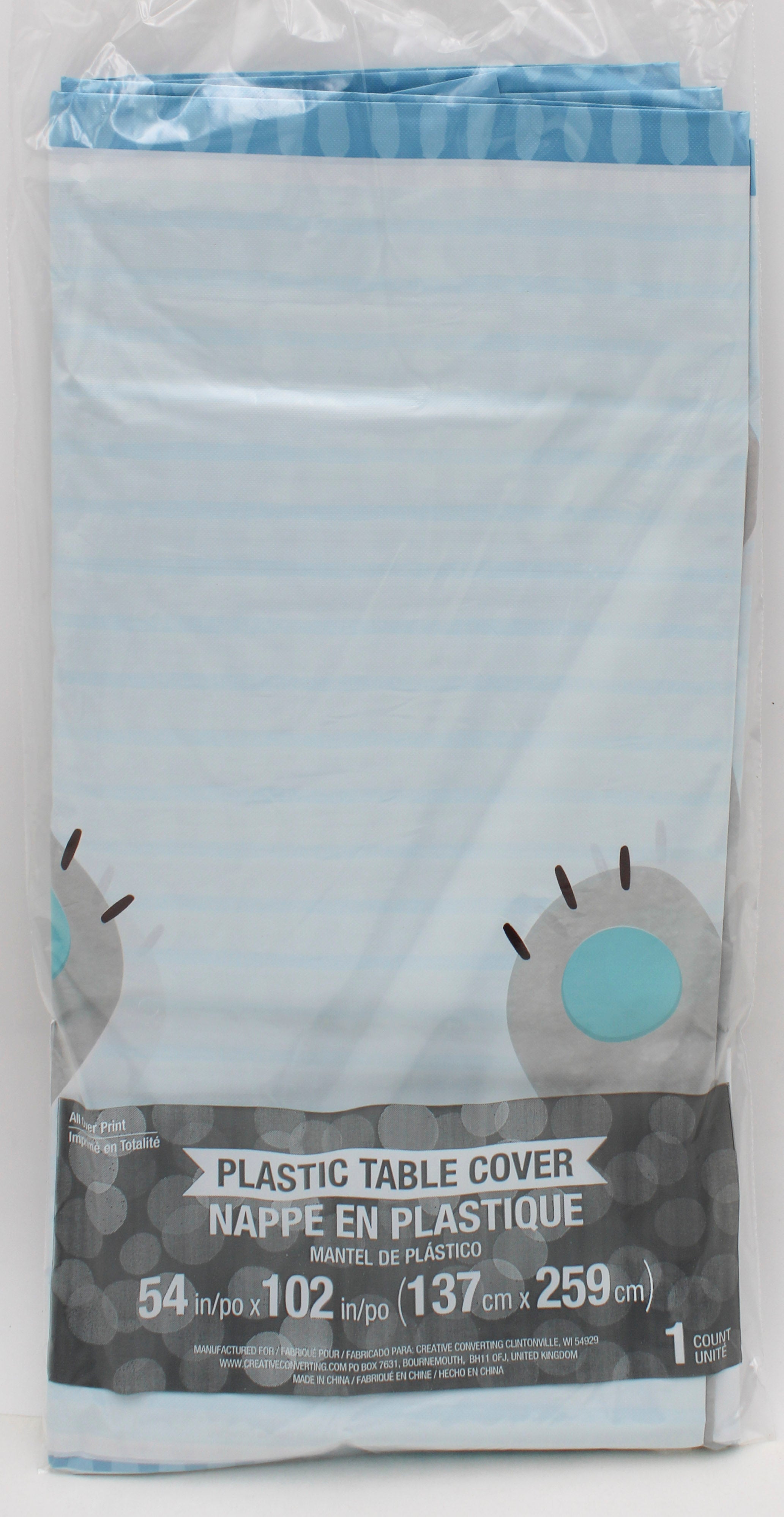 TABLE COVER 1CT 54" X 102" 1ST BIRTHDAY BEAR
