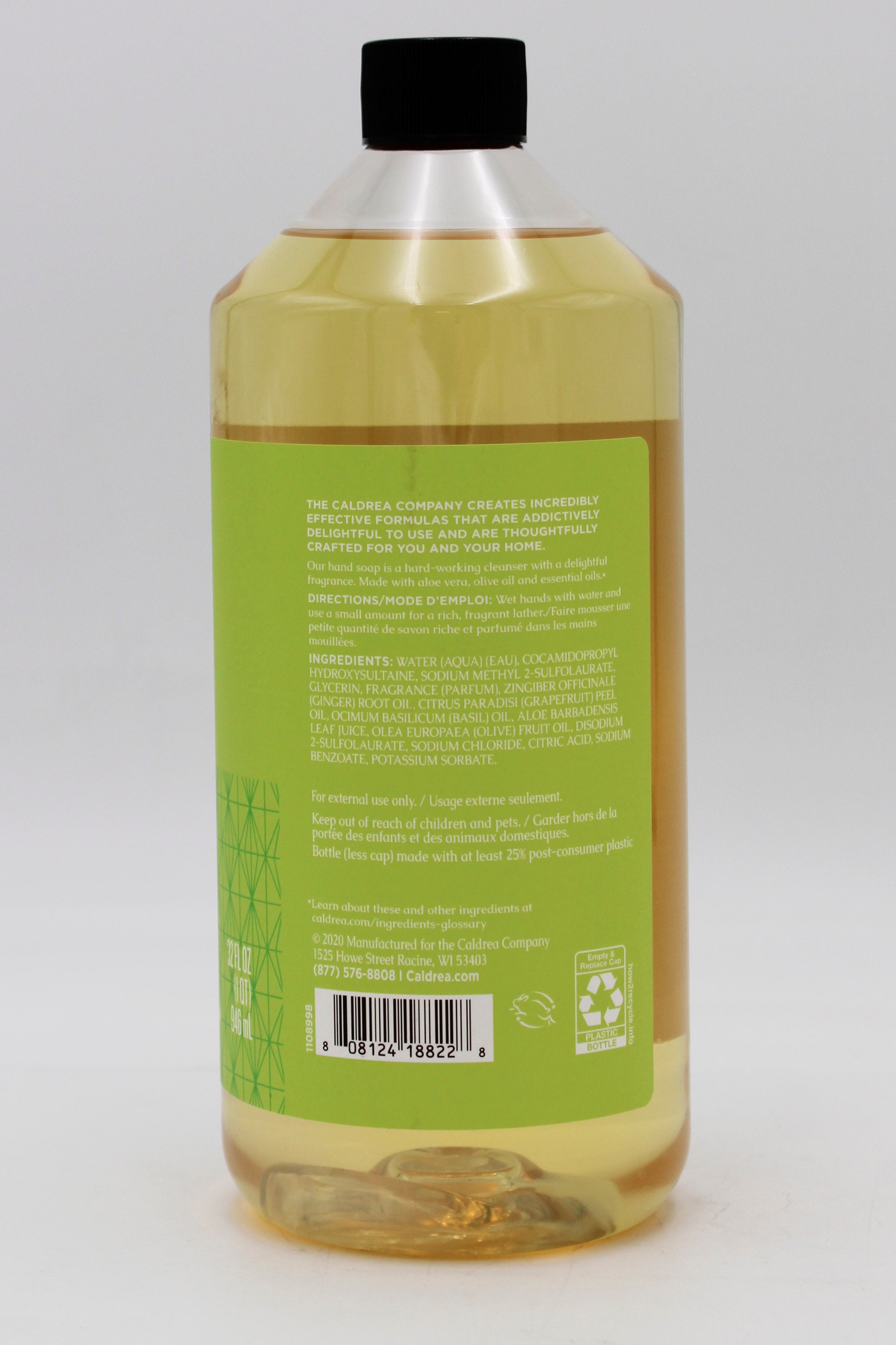 CALDREA HAND SOAP REFILL GINGER POMELO 32oz