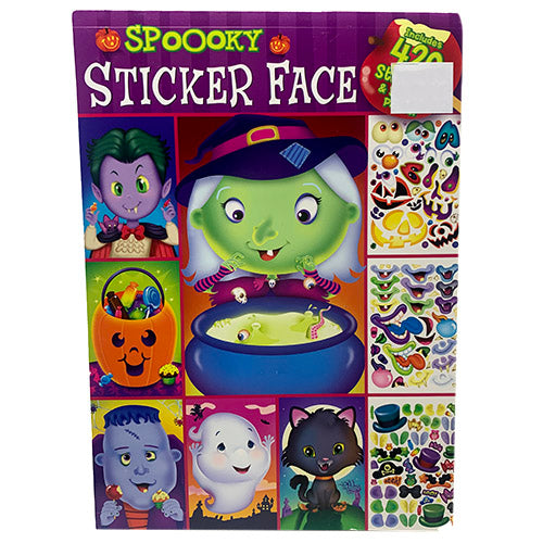 SP SPOOKY STICKER BK W/32 FACE