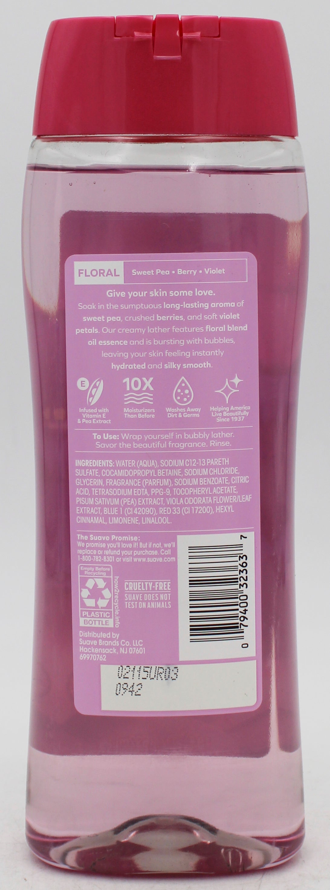 18 OZ SUAVE BODYWASH SWEET PEA & VIOLET