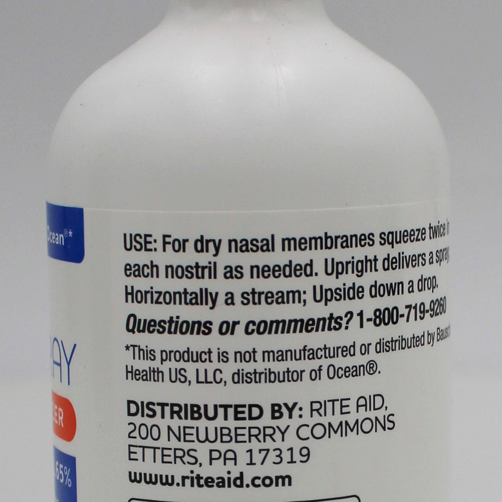 RITE AID SALINE NASAL SPRAY 3oz EXP 12/31/2026 COMPARES TO Ocean