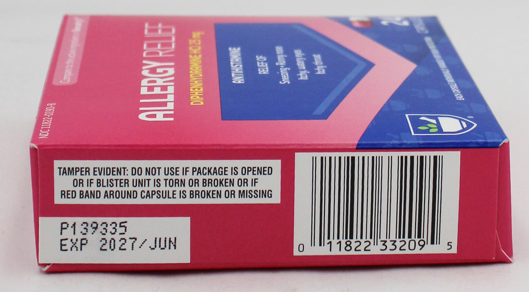 RITE AID ALLERGY RELIEF DIPHENHYDRAMINE CAPSULES 24ct EXP 6/15/2027 COMPARES TO Benedryl