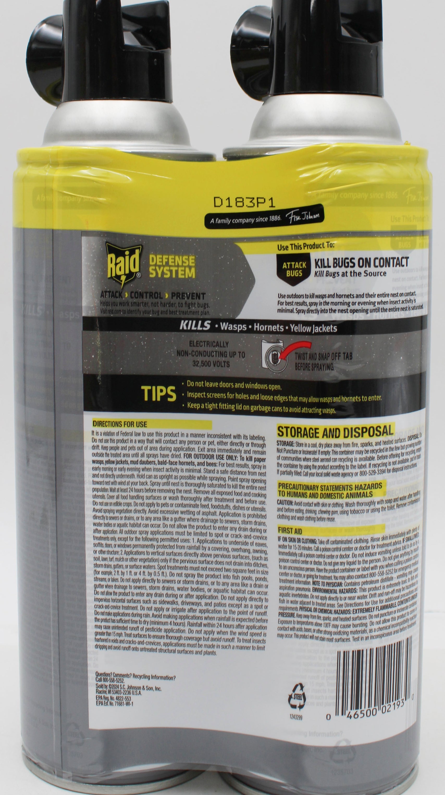 Raid Wasp & Hornet Killer Twin Pack 2 x 14oz US