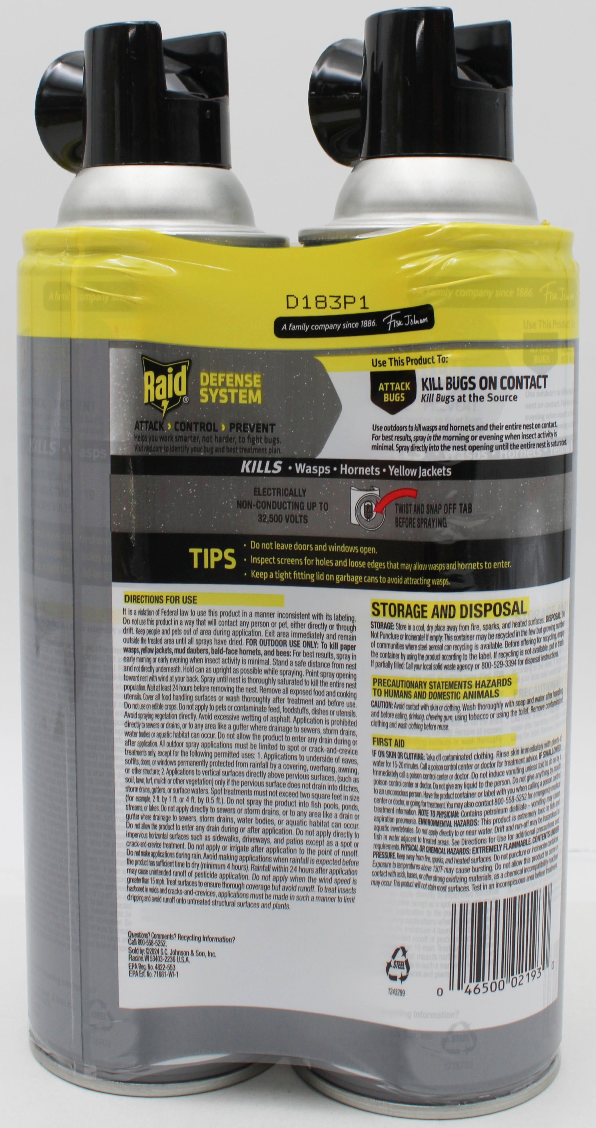 Raid Wasp & Hornet Killer Twin Pack 2 x 14oz US
