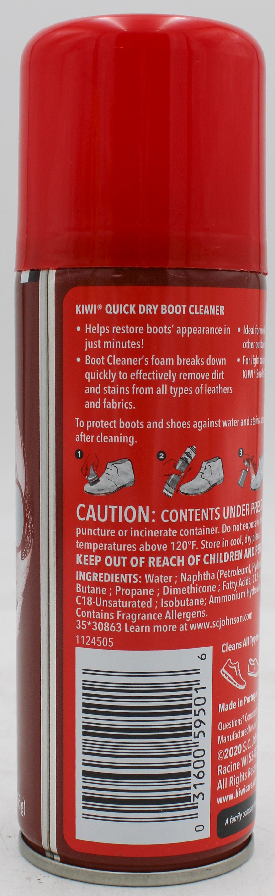 SP KIWI QUICK DRY BOOT CLEANER 5.5oz FOAM