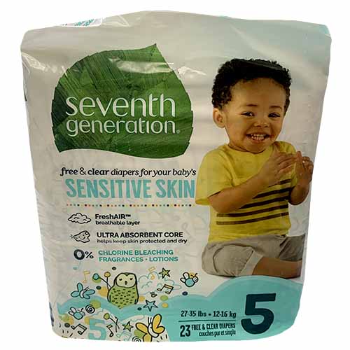 7TH GENRTION DIAPERS 23CT(SZ.5)