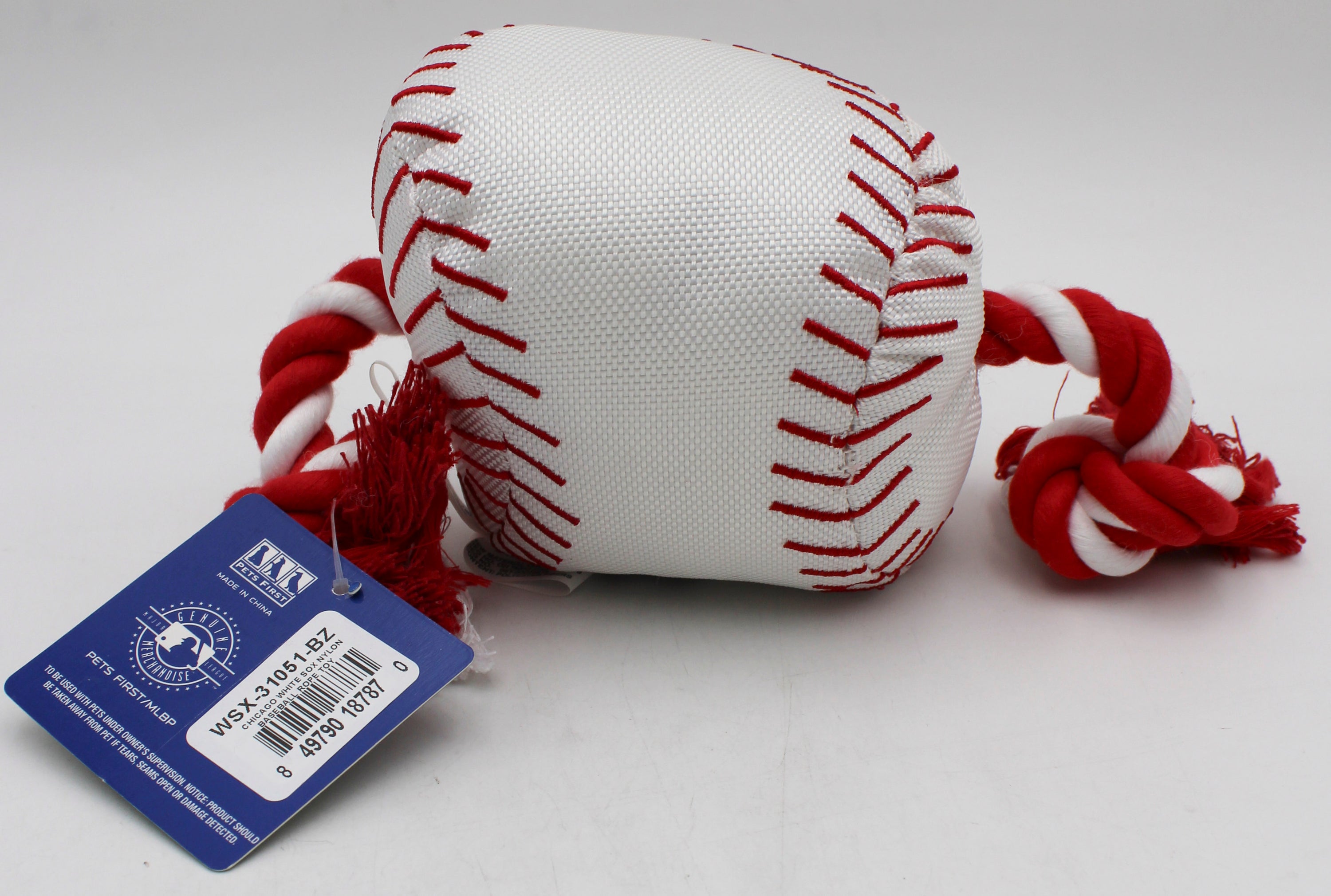 MLB Chicago White Sox Nylon Baseball Rope Dog Toy Bulk