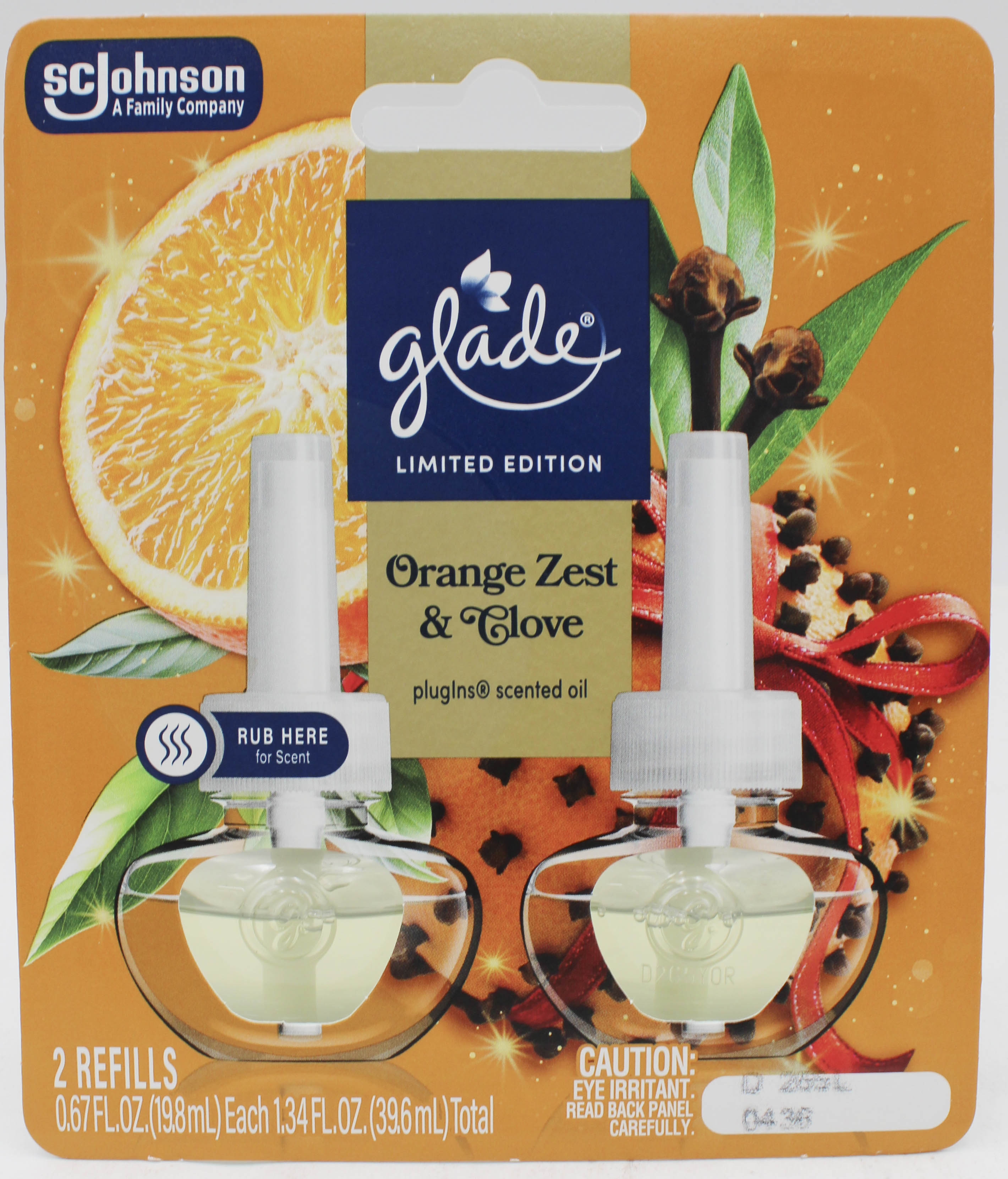 GLADE PLUGINS SCENTED OIL ORANGE ZEST & CLOVE 2ct 0.67floz US
