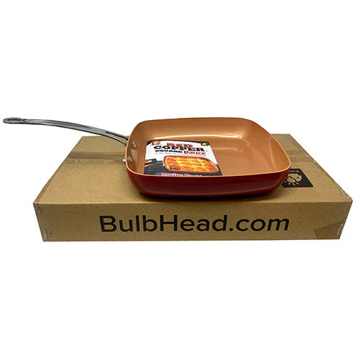 RED COPPR SQ.PAN 9.5"(BRWN.BOX)NI