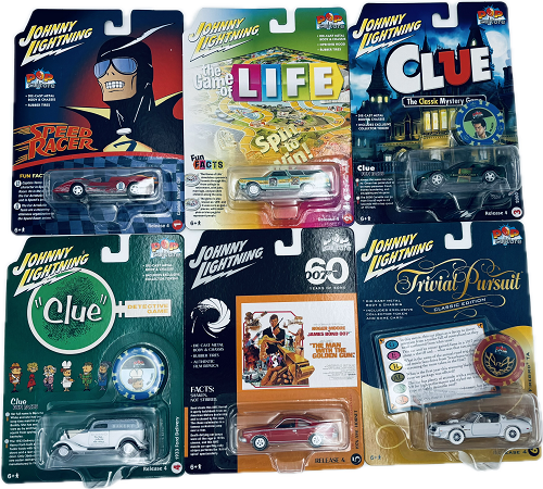JOHNNY LIGHTNING POP CULTURE 2022 RELEASE ASST. 1/64 SCALE METAL CAR TOY AGES 6+.