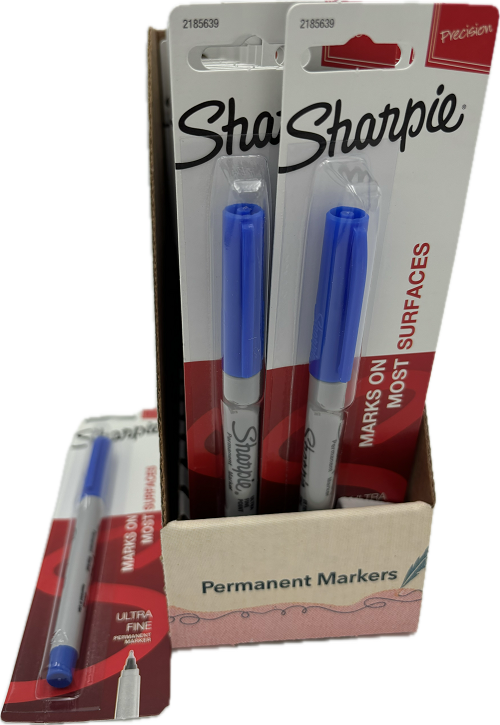 SHARPIE ULTRA FINE PERMANENT MARKER BLUE 1CT NI