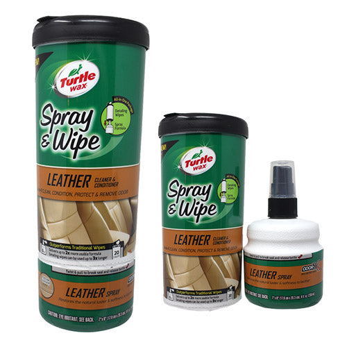 SPRAY/WIPE LTHR CLNR 8oz W/20WIPES
