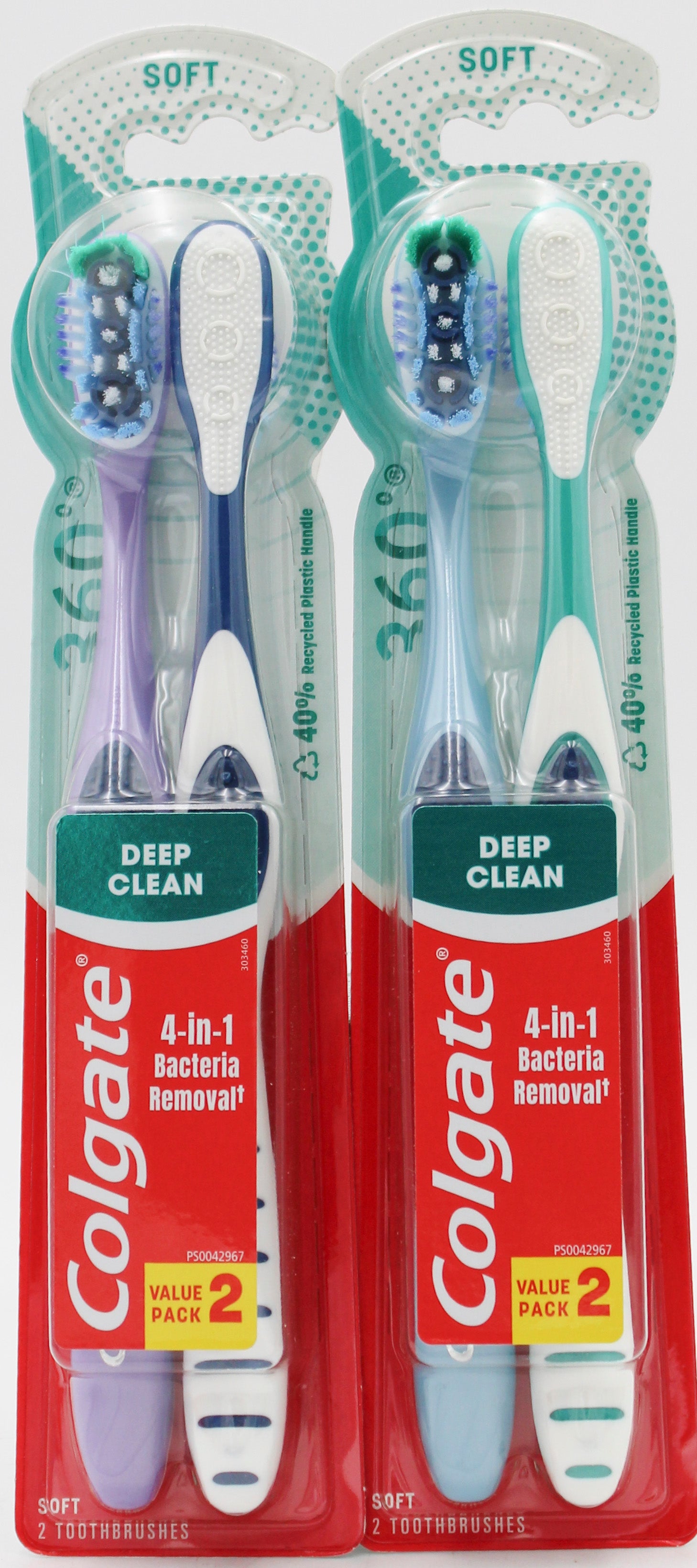 COLGATE 360 TOOTHBRUSH - SOFT 2ct NI