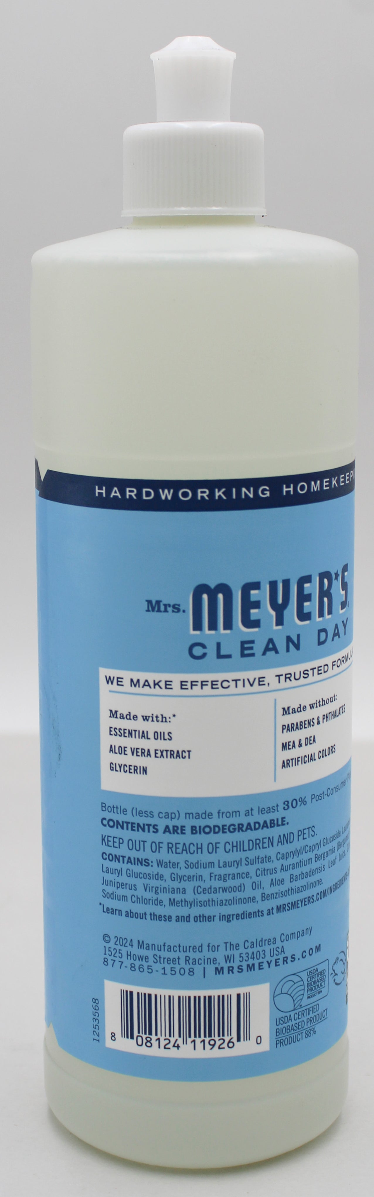 SP MRS. MEYER'S DISH SOAP 16oz RAIN WATER