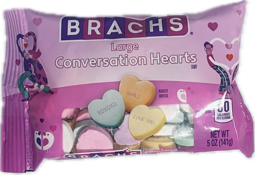 BRACHS LARGE CONVERSATION HEARTS 5oz EXP 4/30/25