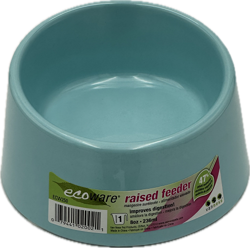 VANNESS RAISED FEEDER BOWL BLUE