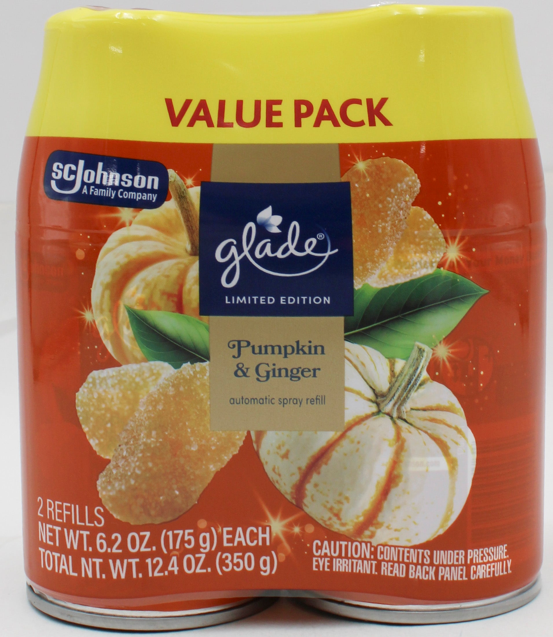 GLADE AUTOMATIC SPRAY PUMPKIN & GINGER 2 REFILLS 6.2oz US