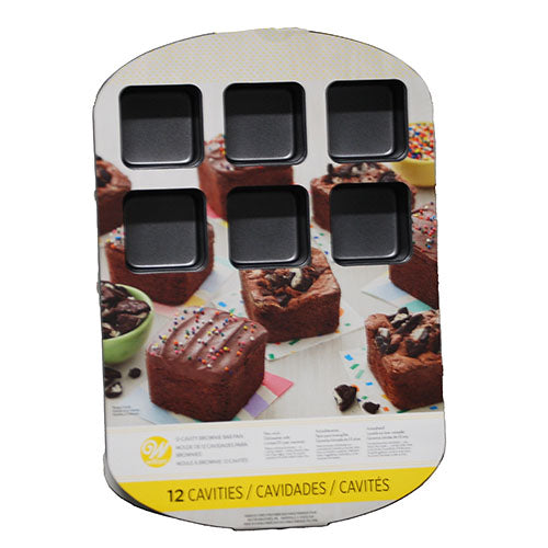 WILTON BROWNIE BAR PAN NONSTICK 12 CAVITIES