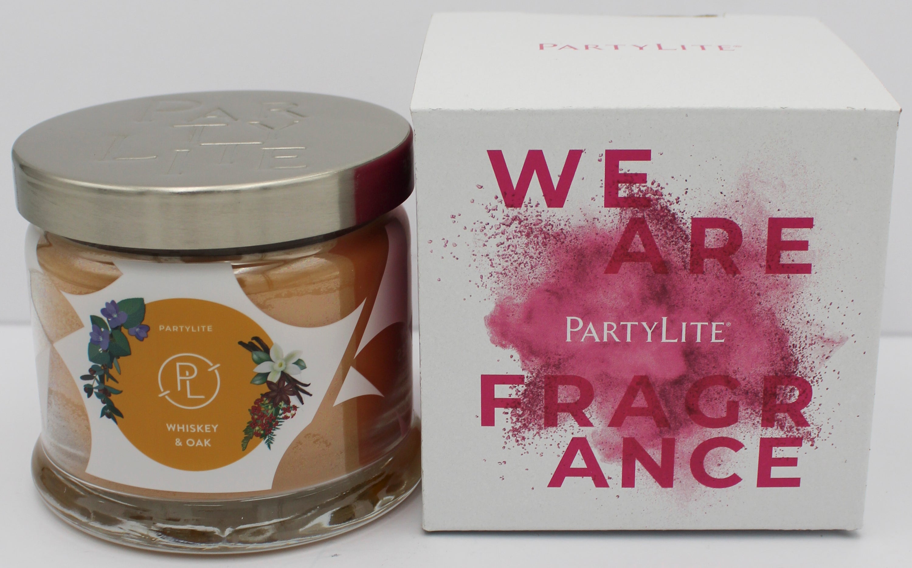 PARTYLITE WHISKEY & OAK 3-WICK JAR CANDLE 13.2oz