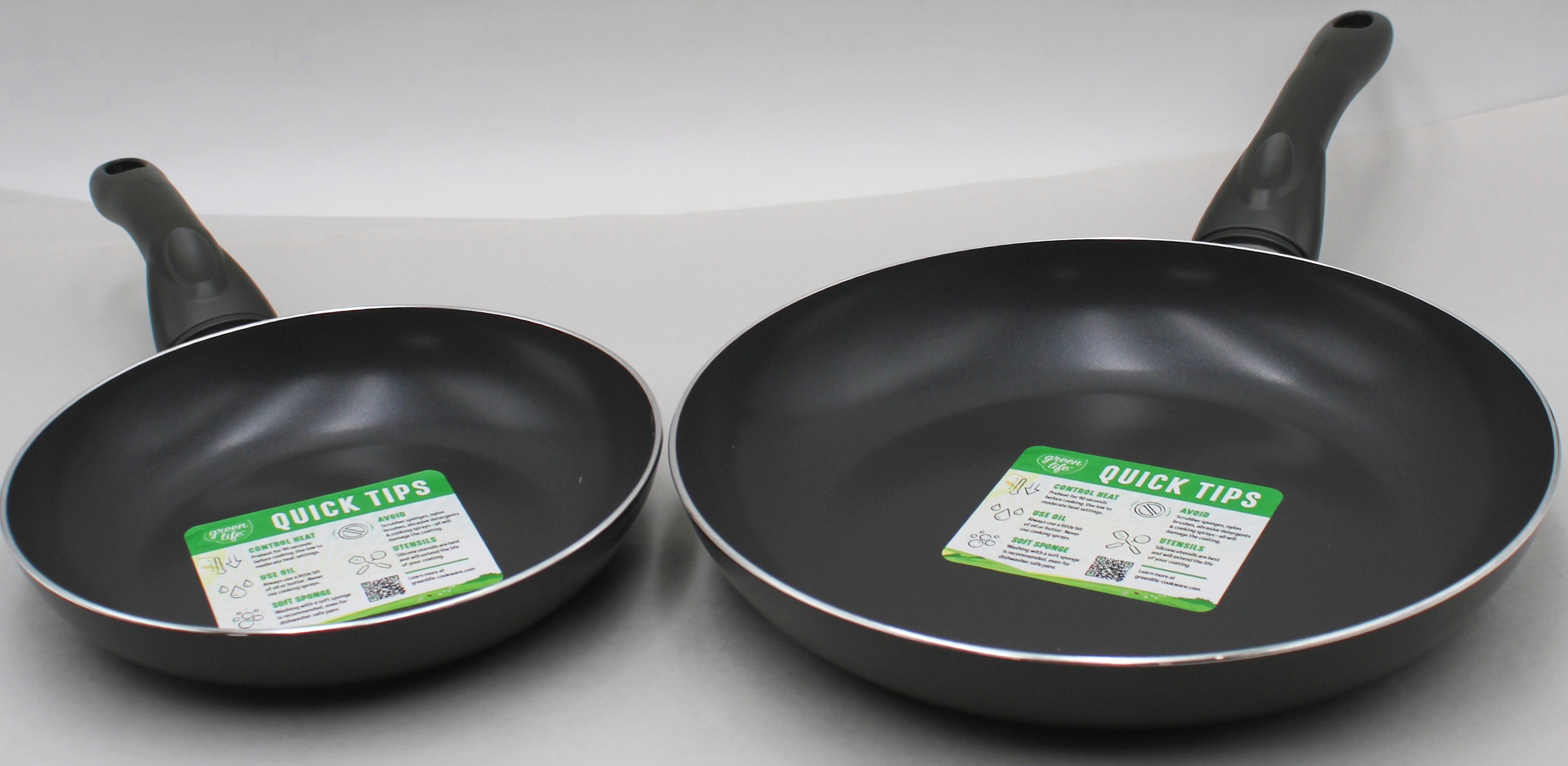 GreenPan Essentials Frypan Set Gray 2-Pack (8" & 10")