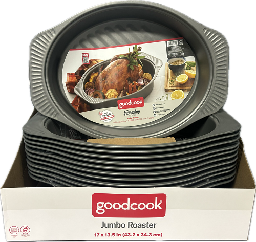 GOOD COOK JUMBO ROAST PAN 15"x20.75"X4"13.5  CDU - 12pcs IN THE BOX