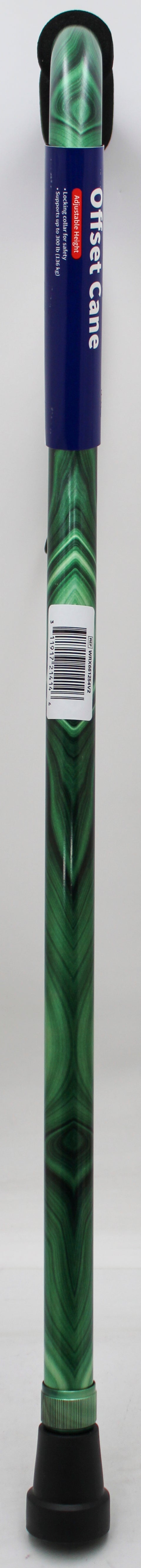 WALGREENS OFFSET CANE - AGATE GREEN NI