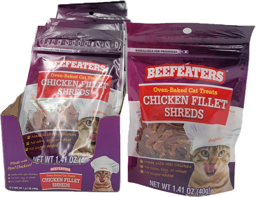 BEEFEATERS CHICKEN FILET SHREDS 1.41oz BB 07/25/2025