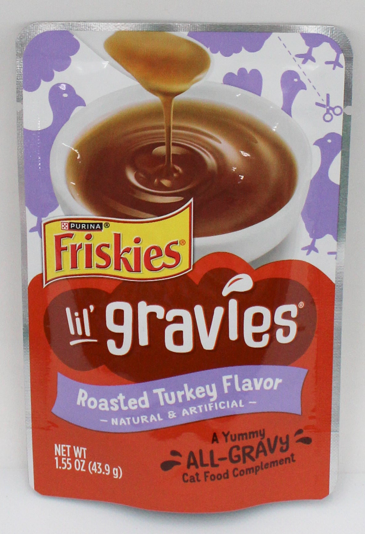 PURINA FRISKIES LIL' GRAVIES ROASTED TURKEY 1.55oz. BB 1/31/27 NI