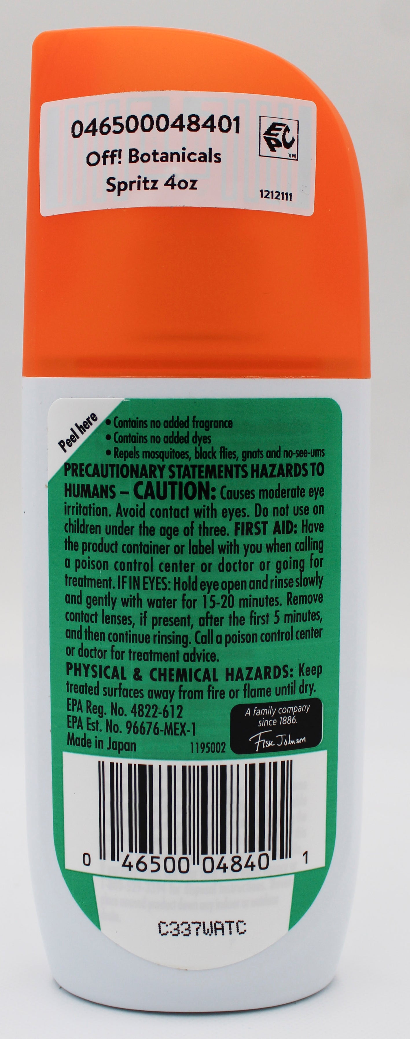 SP  OFF BOTANICALS INSECT REPELLENT PLANT-BASED 4oz