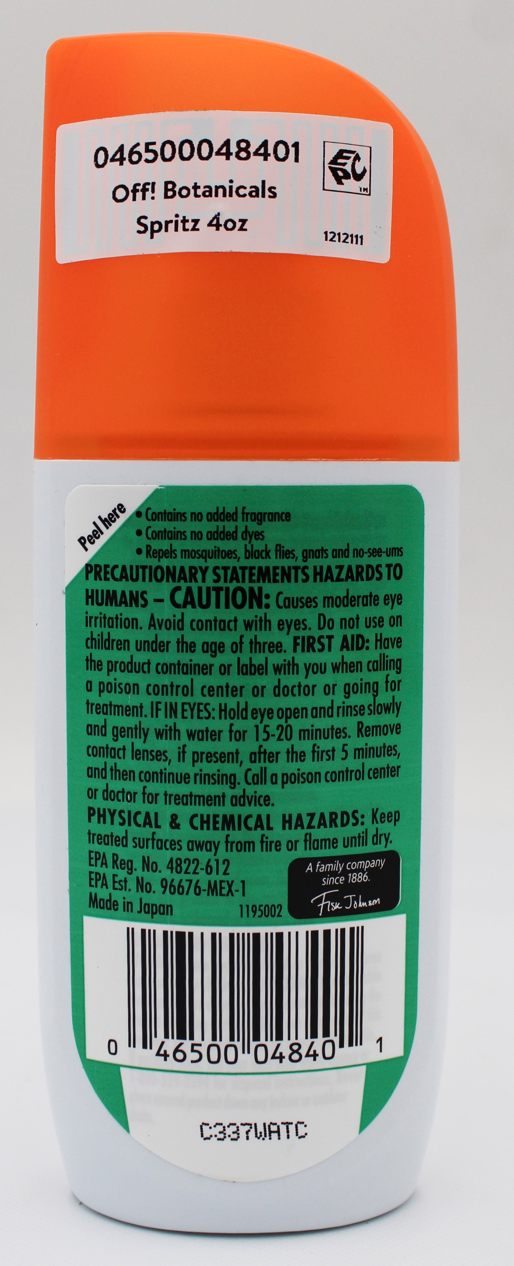 SP  OFF BOTANICALS INSECT REPELLENT PLANT-BASED 4oz