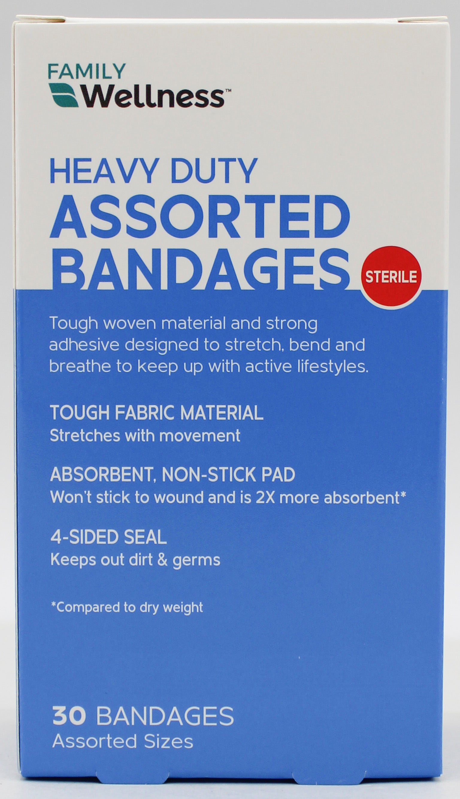 HEAVY DUTY BANDAGES ASSORTED 30CT