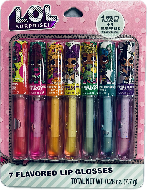 L O L SURPRICE! 7CT 0.28oz FLOVORED LIP GLOSSES