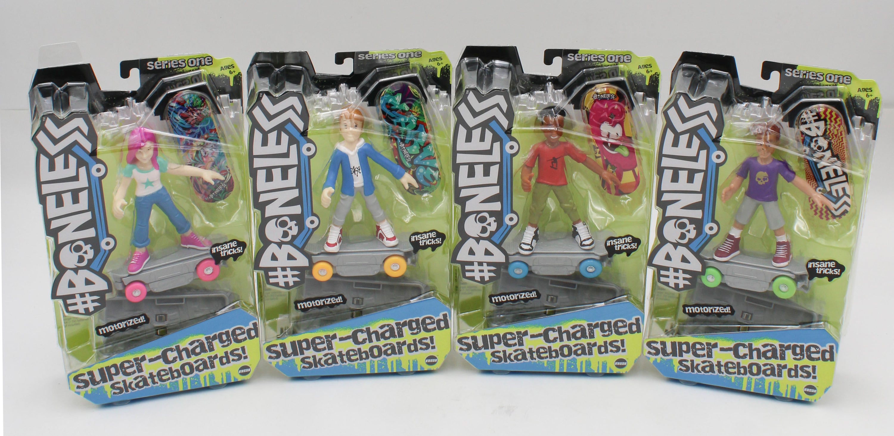 BONELESS MOTORIZED SKATERS ASSTORTED - 2RYAN/1BOOKER/2LUCA/1MIA