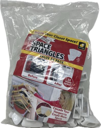 SP Ruby Space Saving White Triangles 54-pack of Hanger NI