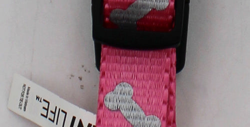 VIBRANT LIFE  MEDIUM REFLECTIVE BONES COLLAR PINK