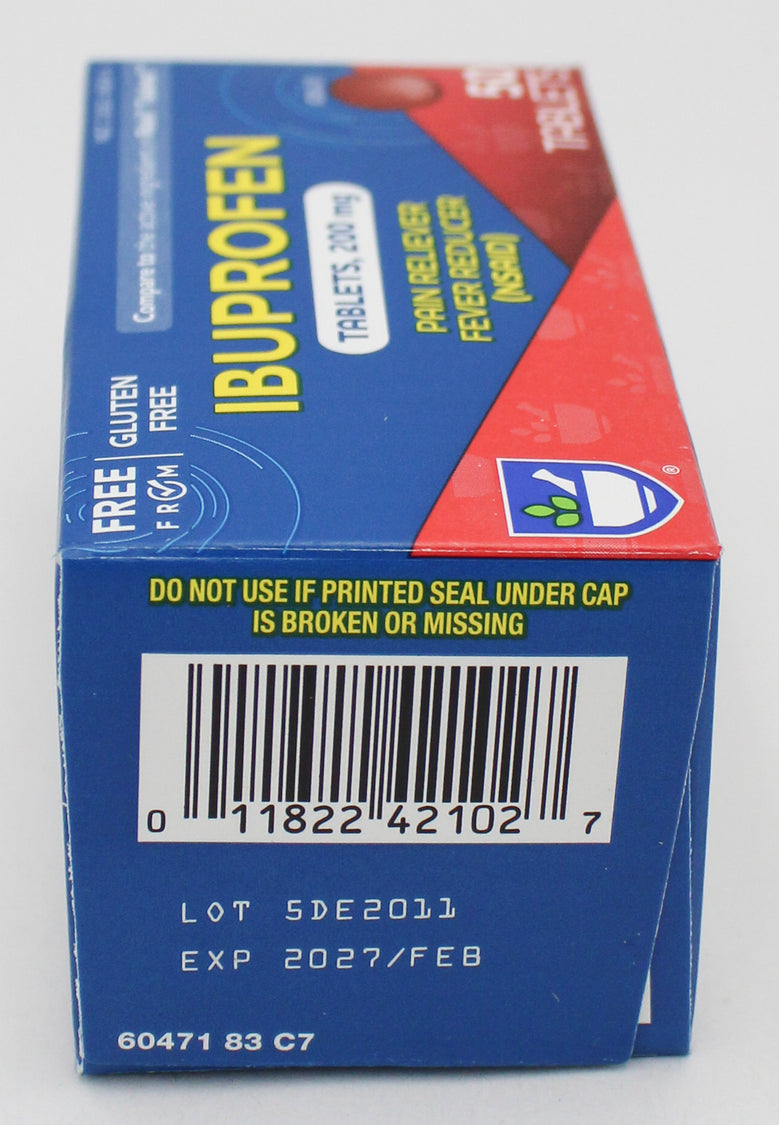 RITE AID PAIN RELIEF IBUPROFEN TABLETS 50ct EXP 2/28/2027 COMPARES TO Advil