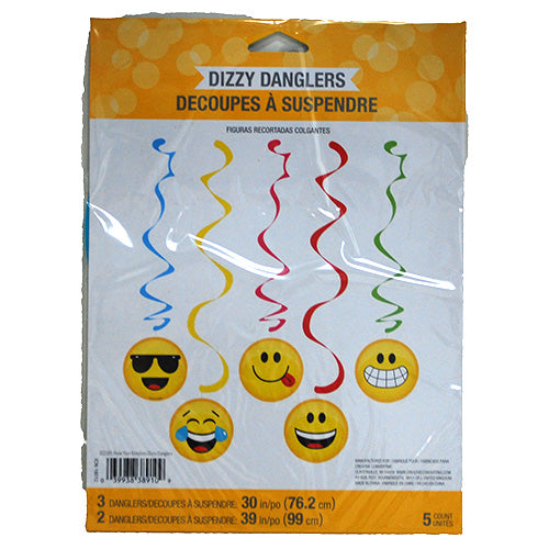 DIZZY DANLGER PARTY DECORATION 5PC-EMOJIONS