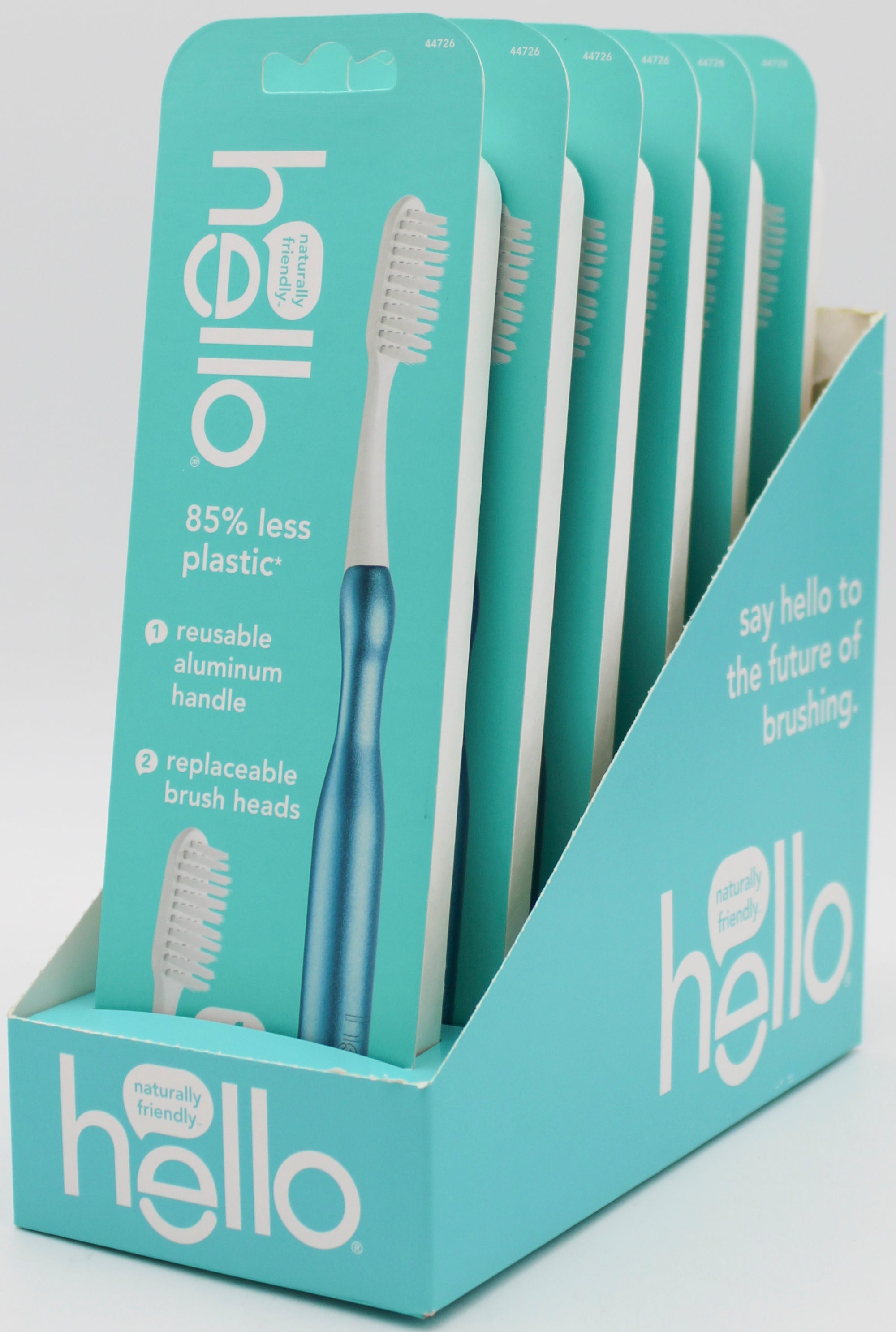 HELLO ALUMINUM TOOTHBRUSH STARTER KIT - BLUE NI