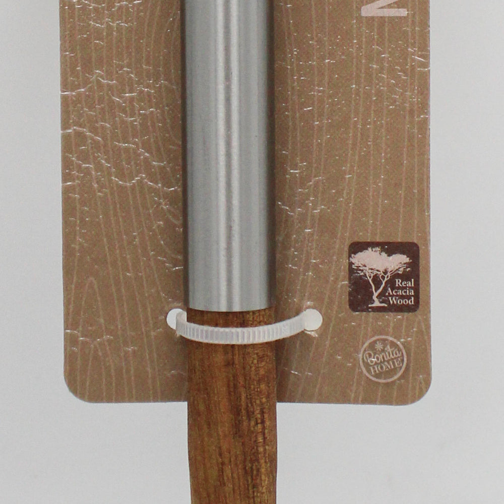 10in Acacia Rice Spoon SS Handle