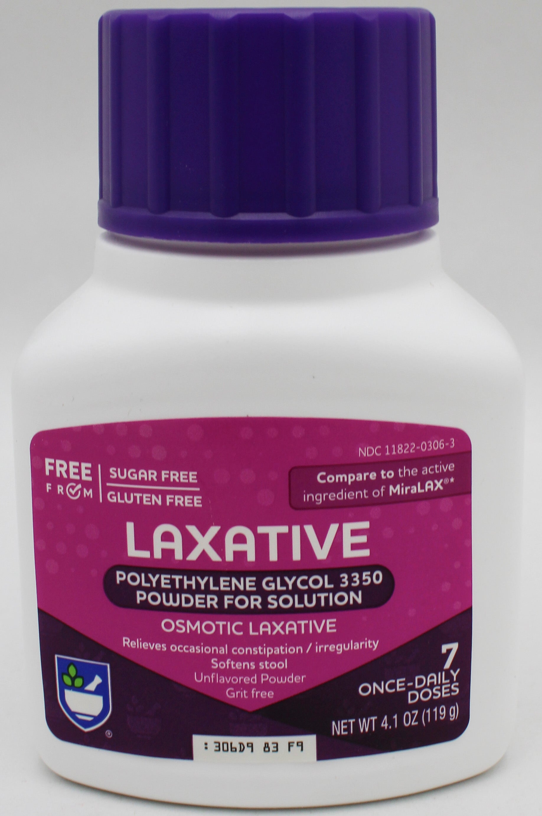 RITE AID LAXATIVE POWDER 7 DOSES 4.1oz EXP 9/30/2027 COMPARES TO MiraLax