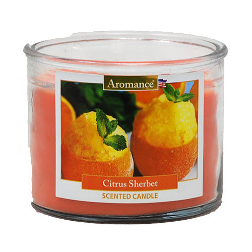 AROMANCE 3WICK GLASS CANDLE 12oz-CITRUS SHERBET