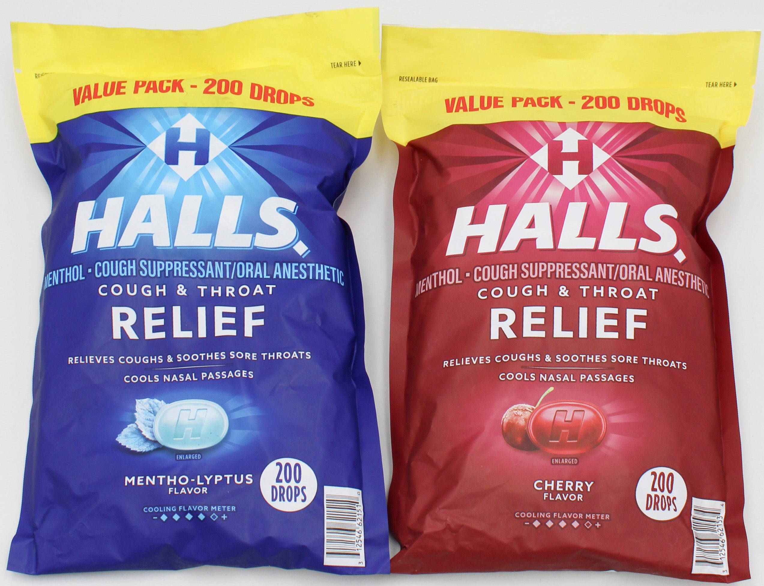 HALLS 200 COUGH DROPS VARIETY PK  BB 11/8/26