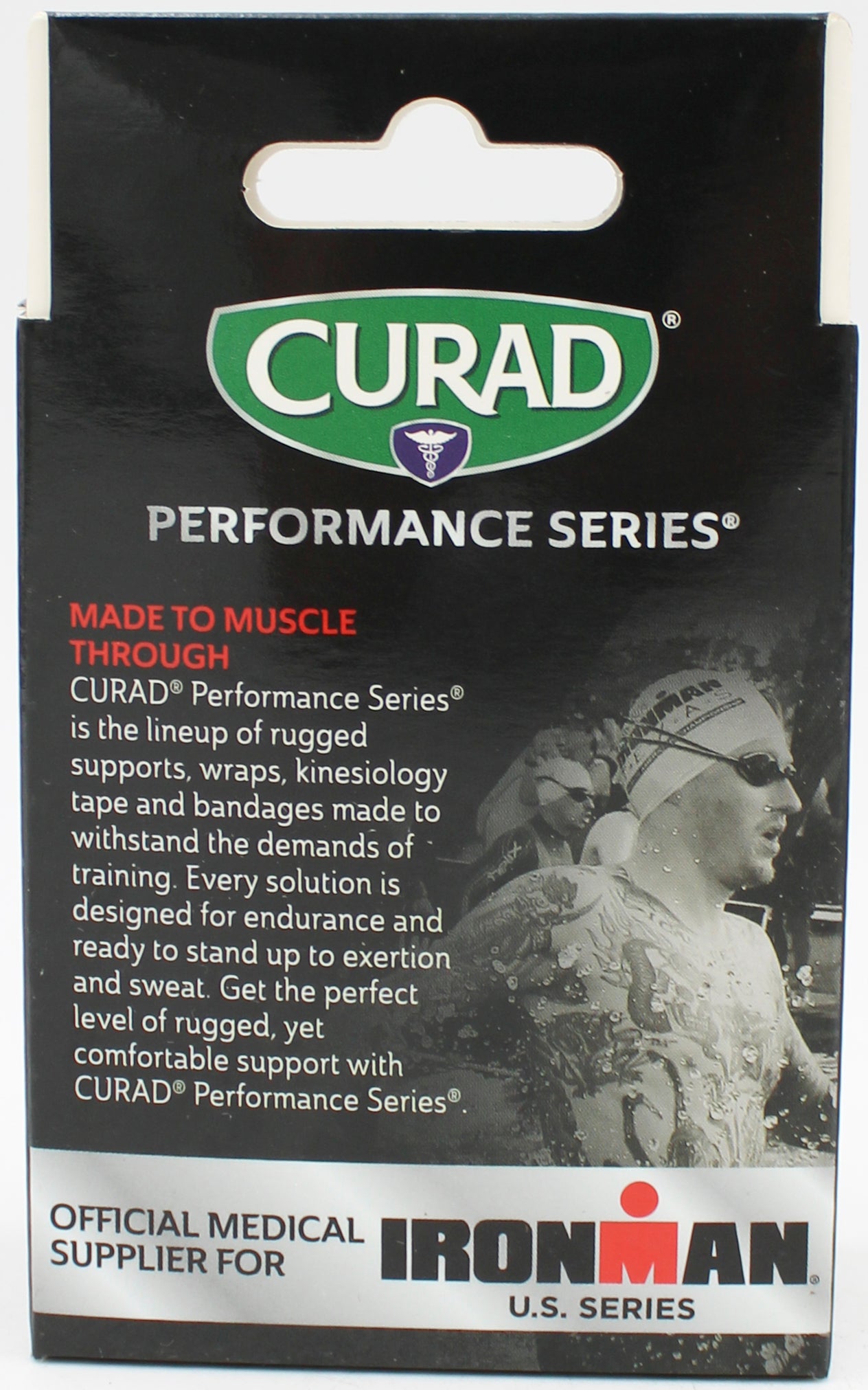 CURAD SPORTS TAPE WHITE W/ BLACK 1ct 1.5"x10yds NI
