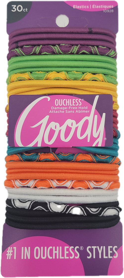 GOODY OUCHLESS ELASTICS 30CT ASSORTER NI..